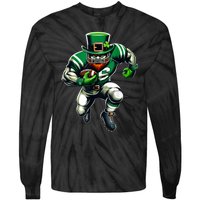 St PatrickS Day Leprechaun Football Player Irish Tie-Dye Long Sleeve Shirt