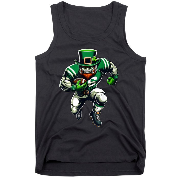 St PatrickS Day Leprechaun Football Player Irish Tank Top