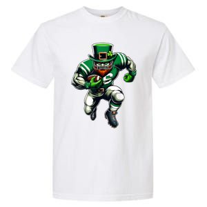 St PatrickS Day Leprechaun Football Player Irish Garment-Dyed Heavyweight T-Shirt