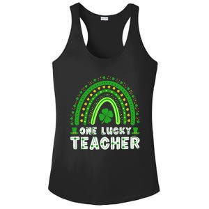 St. Patrick's Day One Lucky Teacher Ireland Premium Ladies PosiCharge Competitor Racerback Tank