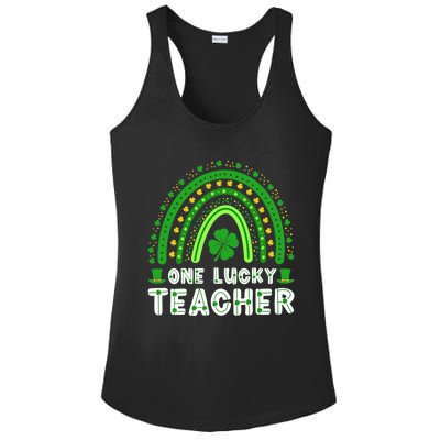 St. Patrick's Day One Lucky Teacher Ireland Premium Ladies PosiCharge Competitor Racerback Tank