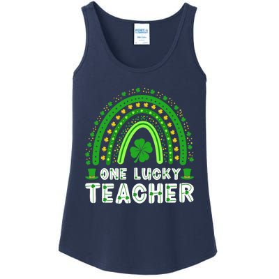 St. Patrick's Day One Lucky Teacher Ireland Premium Ladies Essential Tank