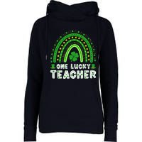 St. Patrick's Day One Lucky Teacher Ireland Premium Womens Funnel Neck Pullover Hood