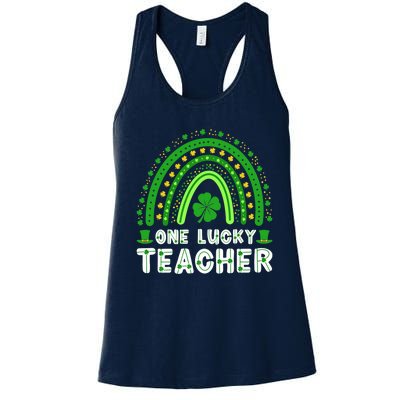 St. Patrick's Day One Lucky Teacher Ireland Premium Women's Racerback Tank