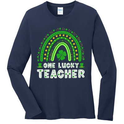 St. Patrick's Day One Lucky Teacher Ireland Premium Ladies Long Sleeve Shirt