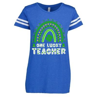 St. Patrick's Day One Lucky Teacher Ireland Premium Enza Ladies Jersey Football T-Shirt