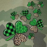 St. Patricks Day Shamrock Irish Leopard Print Plaid Pattern Legacy Tie Dye Trucker Hat