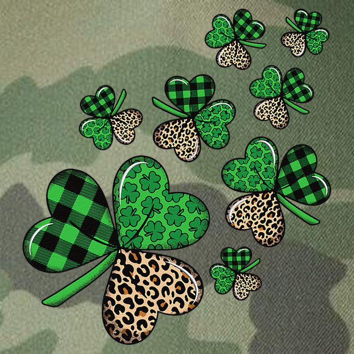 St. Patricks Day Shamrock Irish Leopard Print Plaid Pattern Legacy Tie Dye Trucker Hat