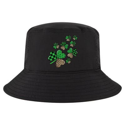St. Patricks Day Shamrock Irish Leopard Print Plaid Pattern Cool Comfort Performance Bucket Hat