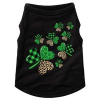St. Patricks Day Shamrock Irish Leopard Print Plaid Pattern Doggie Tank
