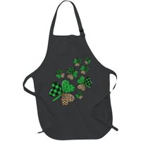 St. Patricks Day Shamrock Irish Leopard Print Plaid Pattern Apron