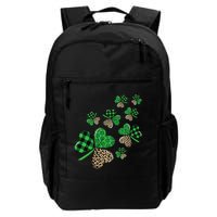 St. Patricks Day Shamrock Irish Leopard Print Plaid Pattern Backpack