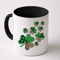 St. Patricks Day Shamrock Irish Leopard Print Plaid Pattern Mug