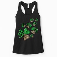 St. Patricks Day Shamrock Irish Leopard Print Plaid Pattern Womens Tank Top