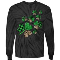 St. Patricks Day Shamrock Irish Leopard Print Plaid Pattern Tie-Dye Long Sleeve Shirt