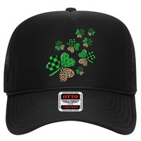 St. Patricks Day Shamrock Irish Leopard Print Plaid Pattern Trucker Hat