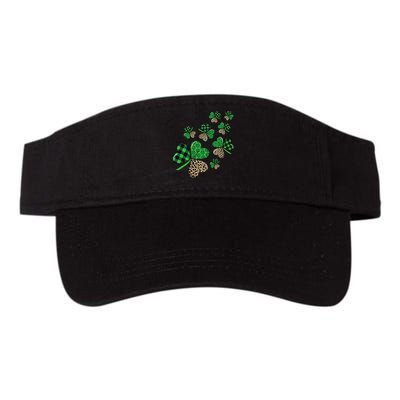St. Patricks Day Shamrock Irish Leopard Print Plaid Pattern Visor