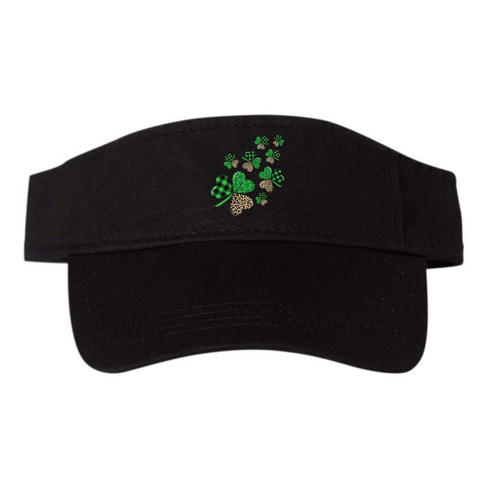 St. Patricks Day Shamrock Irish Leopard Print Plaid Pattern Visor
