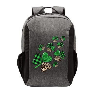 St. Patricks Day Shamrock Irish Leopard Print Plaid Pattern Vector Backpack