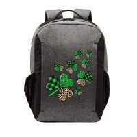 St. Patricks Day Shamrock Irish Leopard Print Plaid Pattern Vector Backpack