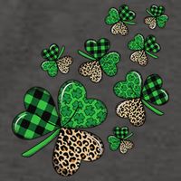 St. Patricks Day Shamrock Irish Leopard Print Plaid Pattern Vector Backpack