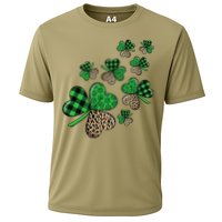 St. Patricks Day Shamrock Irish Leopard Print Plaid Pattern Performance Shirt