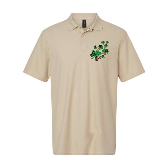 St. Patricks Day Shamrock Irish Leopard Print Plaid Pattern Polo