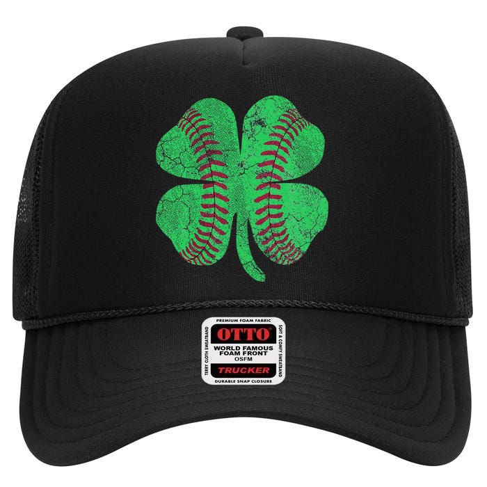 St Patrick's Day Shamrock Baseball Saint Paddy's High Crown Mesh Back Trucker Hat