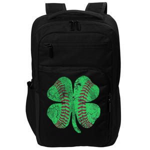 St Patrick's Day Shamrock Baseball Saint Paddy's Impact Tech Backpack