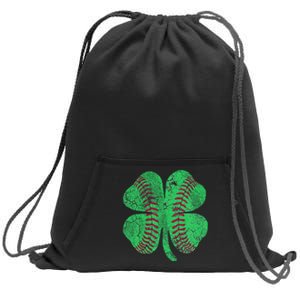 St Patrick's Day Shamrock Baseball Saint Paddy's Sweatshirt Cinch Pack Bag