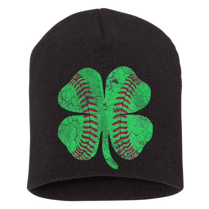 St Patrick's Day Shamrock Baseball Saint Paddy's Short Acrylic Beanie