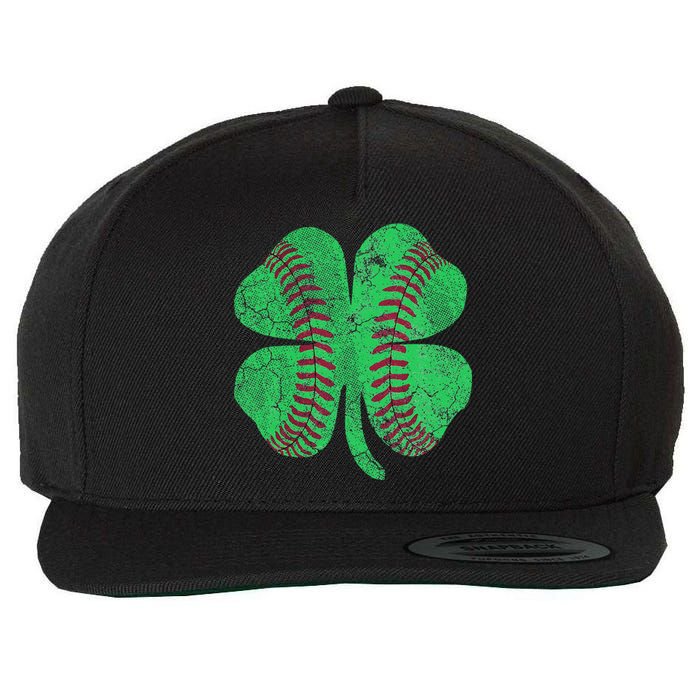 St Patrick's Day Shamrock Baseball Saint Paddy's Wool Snapback Cap