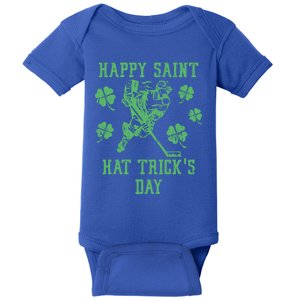 St Patricks Day Happy Saint Hat Trick's Day Funny Ice Hockey Great Gift Baby Bodysuit