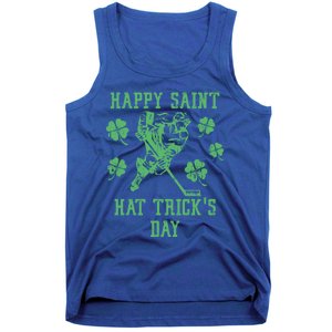 St Patricks Day Happy Saint Hat Trick's Day Funny Ice Hockey Great Gift Tank Top