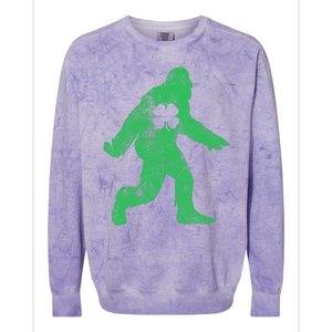 St Patrick's Day Bigfoot Sasquatch Saint Paddys Irish Colorblast Crewneck Sweatshirt