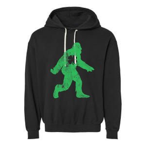 St Patrick's Day Bigfoot Sasquatch Saint Paddys Irish Garment-Dyed Fleece Hoodie