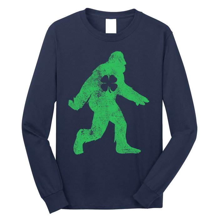 St Patrick's Day Bigfoot Sasquatch Saint Paddys Irish Long Sleeve Shirt