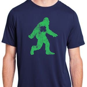 St Patrick's Day Bigfoot Sasquatch Saint Paddys Irish Adult ChromaSoft Performance T-Shirt