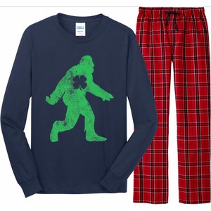 St Patrick's Day Bigfoot Sasquatch Saint Paddys Irish Long Sleeve Pajama Set