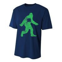 St Patrick's Day Bigfoot Sasquatch Saint Paddys Irish Performance Sprint T-Shirt