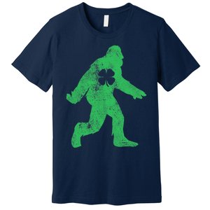 St Patrick's Day Bigfoot Sasquatch Saint Paddys Irish Premium T-Shirt