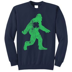 St Patrick's Day Bigfoot Sasquatch Saint Paddys Irish Tall Sweatshirt