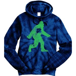 St Patrick's Day Bigfoot Sasquatch Saint Paddys Irish Tie Dye Hoodie