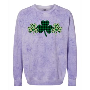 St Patricks Day Shamrock Pattern Colorblast Crewneck Sweatshirt