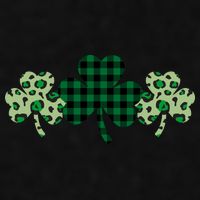 St Patricks Day Shamrock Pattern Ladies PosiCharge Tri-Blend Wicking Tank