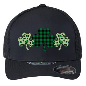 St Patricks Day Shamrock Pattern Flexfit Unipanel Trucker Cap