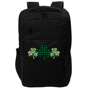 St Patricks Day Shamrock Pattern Impact Tech Backpack