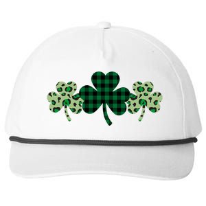 St Patricks Day Shamrock Pattern Snapback Five-Panel Rope Hat