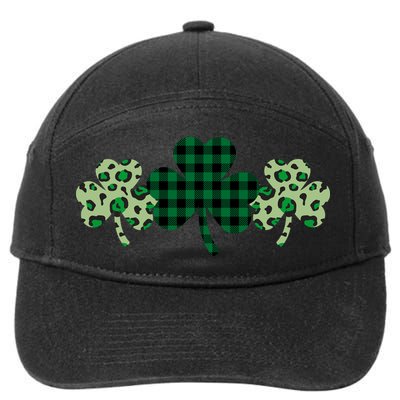 St Patricks Day Shamrock Pattern 7-Panel Snapback Hat