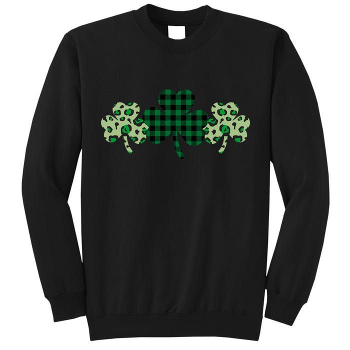 St Patricks Day Shamrock Pattern Tall Sweatshirt